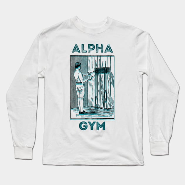 Alpha Gym Workout Beast Long Sleeve T-Shirt by TJWDraws